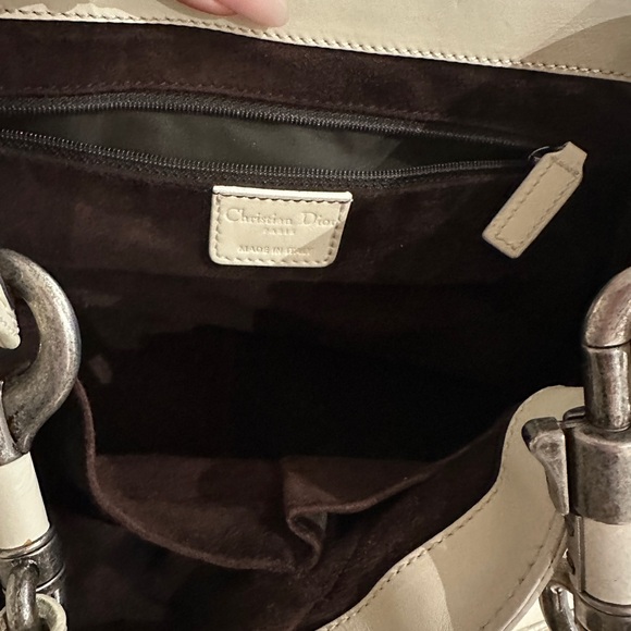 Christian Dior Cream Leather & Suede Street Chic Shoulder Bag - Picture 5 of 8